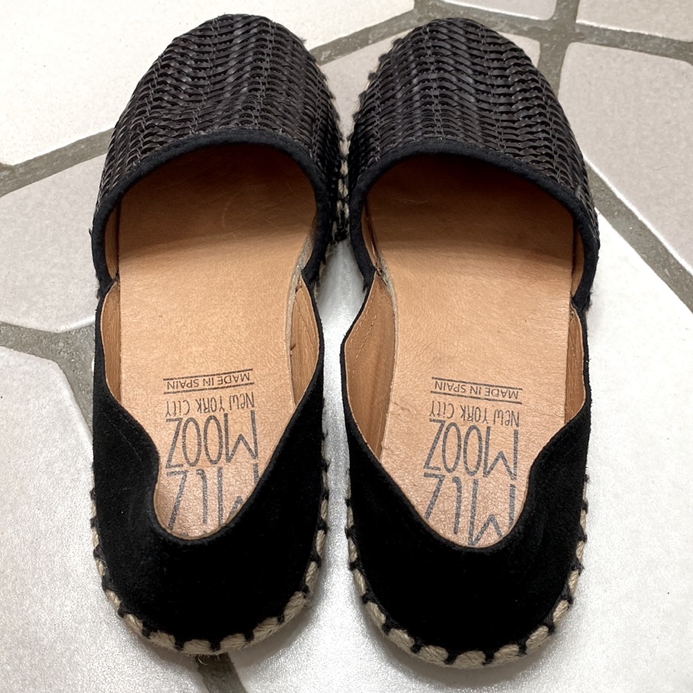 MIZ MOOZ Celestine New York City Woven Suede Espadrille Flats Size 37